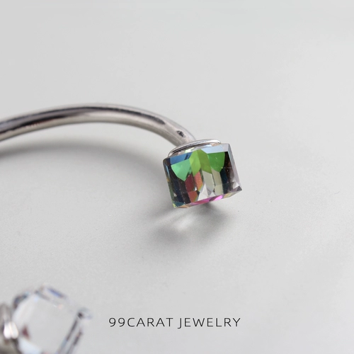 Девяносто -Nine Carat European и American Simple Accessesies Brand Текстура кристаллическое стекло браслет (MQ)