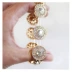 99 carat Thời trang châu Âu và Mỹ sáng bóng thương hiệu vòng đeo tay nhân tạo pha lê vàng thương hiệu nữ (OX) vòng dâu tằm cho bé Vòng đeo tay Cuff