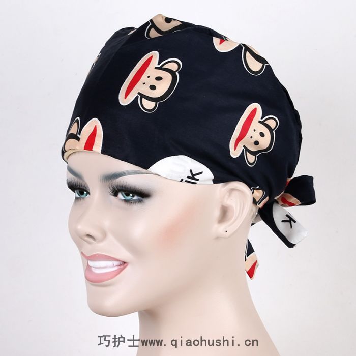 Reactive printing operating room nurses doctors working cap dust cap hat cap food machinery factory workers turban cap