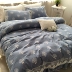Shen Hao cotton mới twill cotton bed bốn bộ bộ đồ giường ren trải giường bốn bộ đơn giản - Bộ đồ giường bốn mảnh