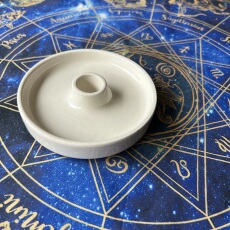 ладан 秘鲁圣木烧盘陶瓷底座白鼠尾草香盘净化空间燃烧器皿日式蜡烛烛台