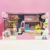 Cadillac cô gái giường thỏ búp bê mô phỏng cabin phòng bếp phòng ngủ trẻ chơi đồ chơi thỏ nhà Đồ chơi búp bê