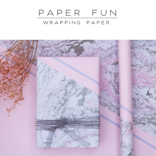 Paperfun Powder Grey Contrast, абстрактная текстура Геометрическая подарочная бумажная пакет, бумажный подарок, упаковочная бумага для девочки Сердце