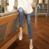 Quần jeans nữ 2018 mới mùa xuân và mùa thu quần legging Phiên bản Hàn Quốc của quần bà bầu mùa hè và quần mùa thu chân nâng quần