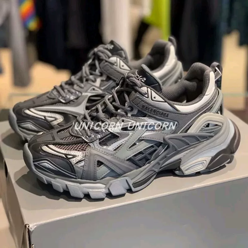 Парижская семья Balenciaga белые кроссовки поколения 3.0 повседневные туфли с LED-эффектом ретро 2.0 мужчины и женщины daddy shoes