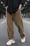 Ретро вельветовые штаны для отдыха подходит для мужчин и женщин в стиле хип-хоп, свободный крой