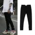 Châu âu và Hoa Kỳ phong cách đường phố cao cơ bản phía dây kéo chân jeans KANYE cùng có tay nghề căng quần jean màu đen