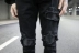 Kanye Châu Âu và Mỹ đường phố cao INS với cùng một mô hình xe máy nặng BIKER khâu PU vá Slim stretch feet jeans