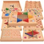 Checkers Bay Cờ Vua Cờ Backgammon Bàn Cờ Trò Chơi Nhiều Người Lớn Cờ Vua Trẻ Em của Câu Đố Đồ Chơi Bằng Gỗ đồ chơi giáo dục cho trẻ em