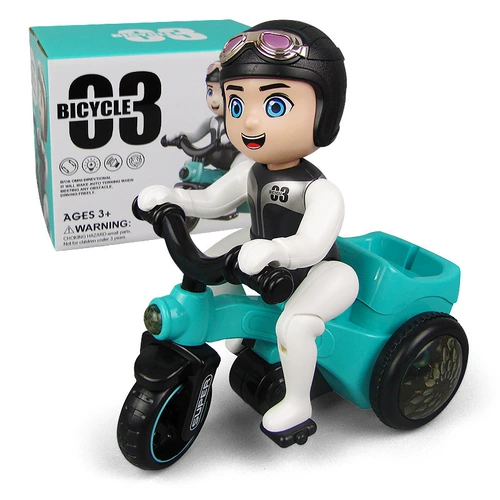Электрическая игрушка, музыкальный легкий мультяшный трехколесный велосипед, универсальный самосвал для мальчиков, популярно в интернете, подарок на день рождения