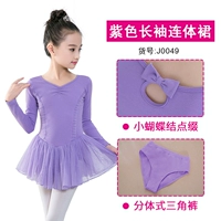 Сиреневый лонгслив, раздельное нижнее белье, J0049