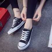 2018 mùa hè mới giày vải giày của phụ nữ hoang dã đường phố bắn trắng giày Hàn Quốc giản dị phẳng sinh viên board giày thủy triều