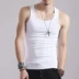 Mùa hè vest nam chặt chẽ thanh niên từ vuông cổ áo Slim bông tập thể dục chủ đề Hàn Quốc phiên bản của áo sơ mi căng áo ba lỗ trắng Áo vest cotton