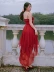 Mùa hè 2019 của phụ nữ áo choàng chống nắng mới với retro đỏ treo váy kỳ nghỉ bên bờ biển đầm cổ tích - váy đầm