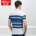 Áo thun nam tay ngắn màu đỏ đậu mùa hè kinh doanh đơn giản, áo cotton mỏng đơn giản cho nam 6440 - Polo ao thun polo nam Polo