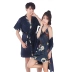 Mùa hè vài bộ đồ ngủ băng lụa nam giới và phụ nữ ngắn tay áo choàng phù hợp với sexy strap nightdress Hàn Quốc dịch vụ nhà
