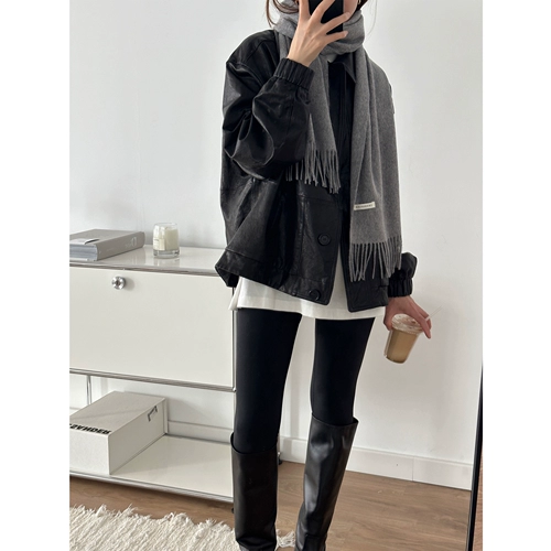 Innerpure | Full Egnant Tannant Cotton Sheep Leather Retro Модная силуэтная кожаная куртка 2252