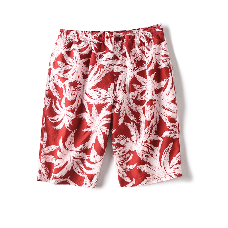 Red Printingprinting sandy beach shorts male tide the fat Big size trousers summer new pattern Wear out Thin Capris leisure time Trousers