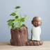 Sáng tạo nước xanh thủy canh chậu hoa tím cát bình nhỏ nhà phòng khách trang trí nhà sư nhỏ trang trí nước bảo tồn Zen mới - Vase / Bồn hoa & Kệ