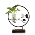 Sáng tạo gốm thủy canh bình trang trí sắt rèn phòng khách nhà rượu tủ TV trang trí tủ đơn giản để bàn hoa chậu - Vase / Bồn hoa & Kệ Vase / Bồn hoa & Kệ