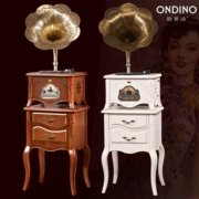 Máy ghi âm Otino Châu Âu retro vinyl máy ghi âm máy nghe nhạc cổ ghi âm phòng khách cổ điển loa đồng lớn