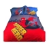 Trẻ em quilt cover đơn giản giường cotton bốn mảnh phim hoạt hình anime Superman cotton boy ba mảnh bộ đồ giường chăn ga tencel Bộ đồ giường bốn mảnh