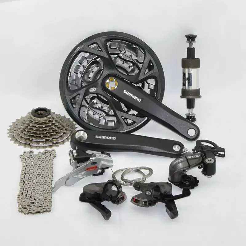[Shimano M370 трансмиссия полный комплект 27-скоростей комплект для горного велосипеда 9-скоростной задний переключатель]