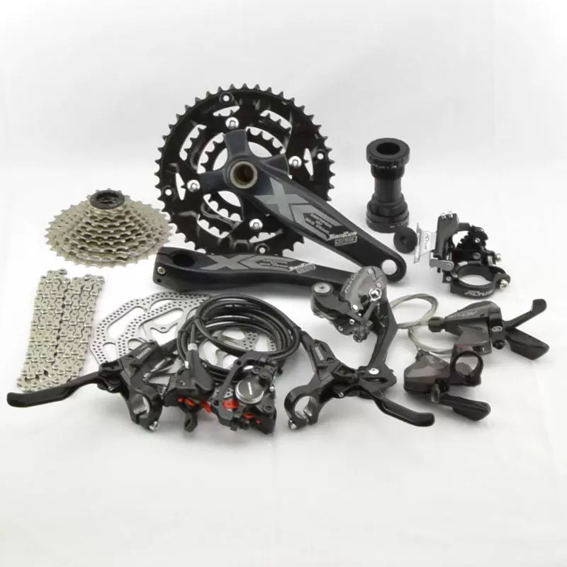 [Shimano M370 трансмиссия полный комплект 27-скоростей комплект для горного велосипеда 9-скоростной задний переключатель]