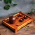 Sáng tạo Châu Âu khay khay trà bằng gỗ rắn gỗ cup tray hình chữ nhật khách sạn khay tấm gỗ đặc biệt cung cấp khay gỗ Tấm