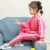 Quần áo bé gái mùa thu 2018 quần áo trẻ em mới trong quần thể thao áo len trẻ em lớn bằng vải cotton hai mảnh thể thao trẻ em