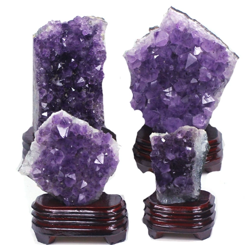 Специальное предложение Uruguay Natural Amethyst Cluster Decorative Amethyst Hole Agate Polycanhuma грубая грубая цемент без цемента
