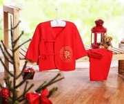 Quần áo sơ sinh màu đỏ phù hợp với đồ lót trẻ sơ sinh - Quần áo lót