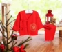 Quần áo sơ sinh màu đỏ phù hợp với đồ lót trẻ sơ sinh - Quần áo lót quần lót bé gái