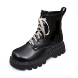 Martens, демисезонные короткие сапоги в английском стиле, из натуральной кожи, коллекция 2023, в британском стиле, мягкая подошва, подходят для подростков, большой размер