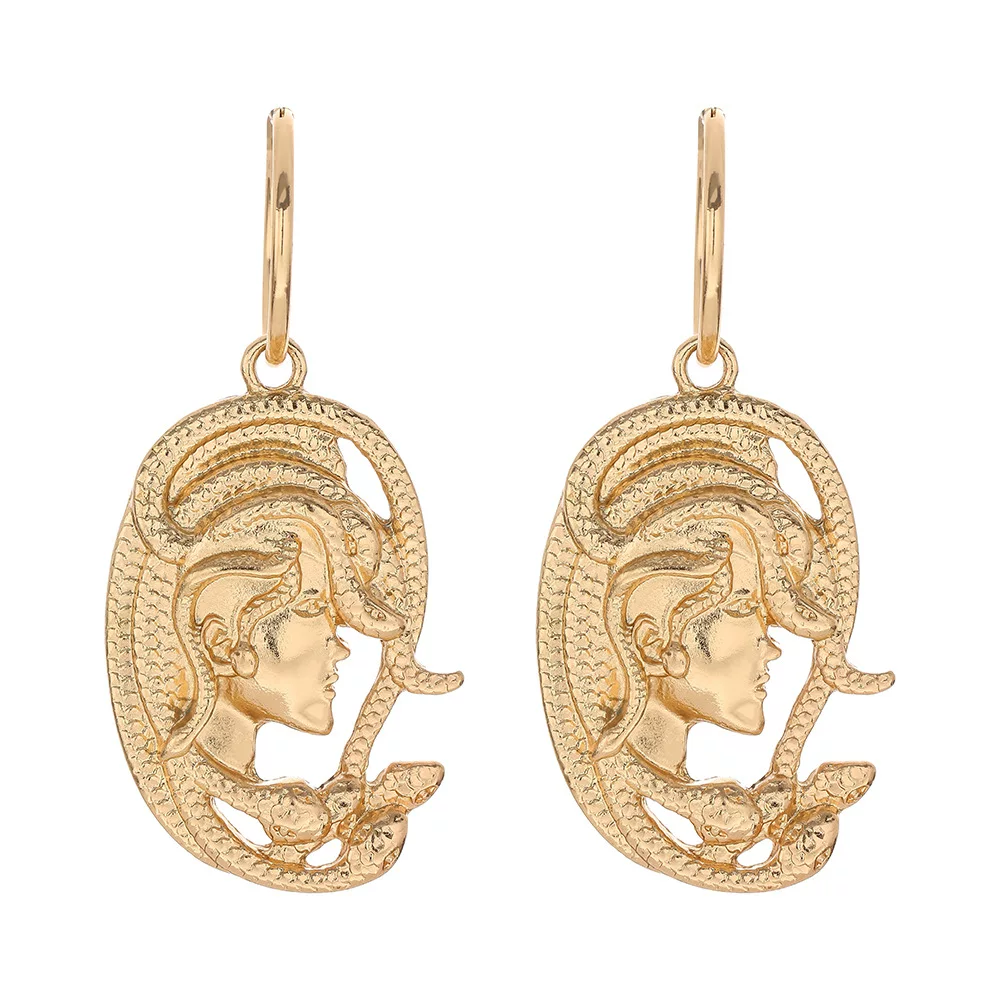 Snake Earring ladies个性夸张长版蛇纹蛇耳针耳环饰серьги