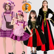 Halloween trẻ em người lớn trang phục bé gái kẹo phù thủy cosplay phù thủy ma cà rồng trang phục hóa trang