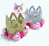 Вечеринка на день рождения домашнего дня Корона и Королева Королева Королева Корона Мученинг Взрослые дети могут носить кружевные розовые кепки