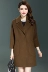 Phân bón đặc biệt XL áo khoác hai mặt 200 pounds chất béo mm Nữ phiên bản Hàn Quốc của áo khoác len mùa thu và mùa đông cashmere - Áo len lót đôi