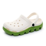 Женские тапочки в стиле Crocs подходит для мужчин и женщин, нескользящая пляжная обувь на платформе, подходят для носки на улице, большой размер, для влюбленных