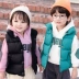 Giải phóng mặt bằng chống trẻ em Hàn Quốc xuống áo bông bé trai và bé gái đứng cổ áo cotton mùa thu và mùa đông quần áo dày cho bé - Áo ghi lê Áo ghi lê