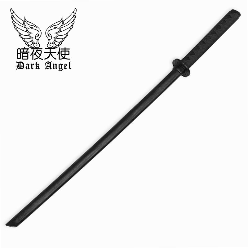 Black Stick Knife - 100Cm Long (Without Scabbard)Bushi blade Wooden sword Japan wood cutter jk stick Photo Props knife cos Toys Sheath Juhe Road drawing hit long Tang Dynasty transverse