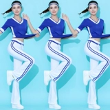 Модный танцующий спортивный костюм для спортзала, короткий рукав