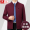 Wine red (standing collar) with chest logo and outer pocket with zipper