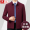 Wine red (lapel) with chest logo and outer pocket with zipper