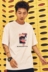 MRXXX Hàn Quốc phiên bản của các dán in ấn cá tính T-Shirt nam ngắn tay ulzzang những người yêu thích quần áo mùa hè sinh viên Fenggang nửa tay áo Áo khoác đôi