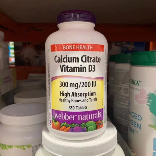 Канадская прямая почтовая рассылка взрослые Webber Calcium Citrate+D3 Calcium Citrate 350 зерна
