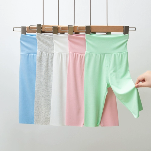 Детские летние штаны подходит для мужчин и женщин для девочек, тонкий бандаж пупочный, средство от комаров, высокая талия
