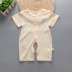 Mùa hè nam giới và phụ nữ bé ngắn tay jumpsuit siêu mỏng sợi tre trẻ sơ sinh mở đập quần áo trẻ em quần áo 0-2 tuổi bộ quần áo liền thân Áo liền quần