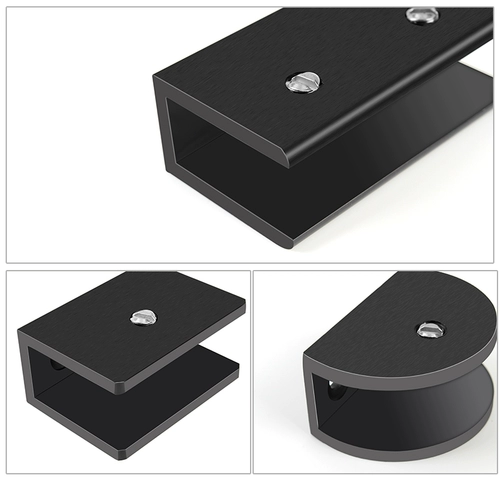 Черные металлические стеклянные аксессуары, фиксаторы в комплекте