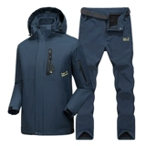 Зимняя куртка, комбинезон, комплект, ветрозащитный уличный плащ для скалозалания, лыжный лыжный костюм, «три в одном», увеличенная толщина